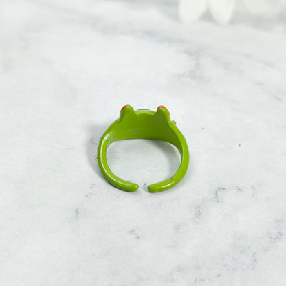 #36# "Have Fun" Green Monster Jump Ring