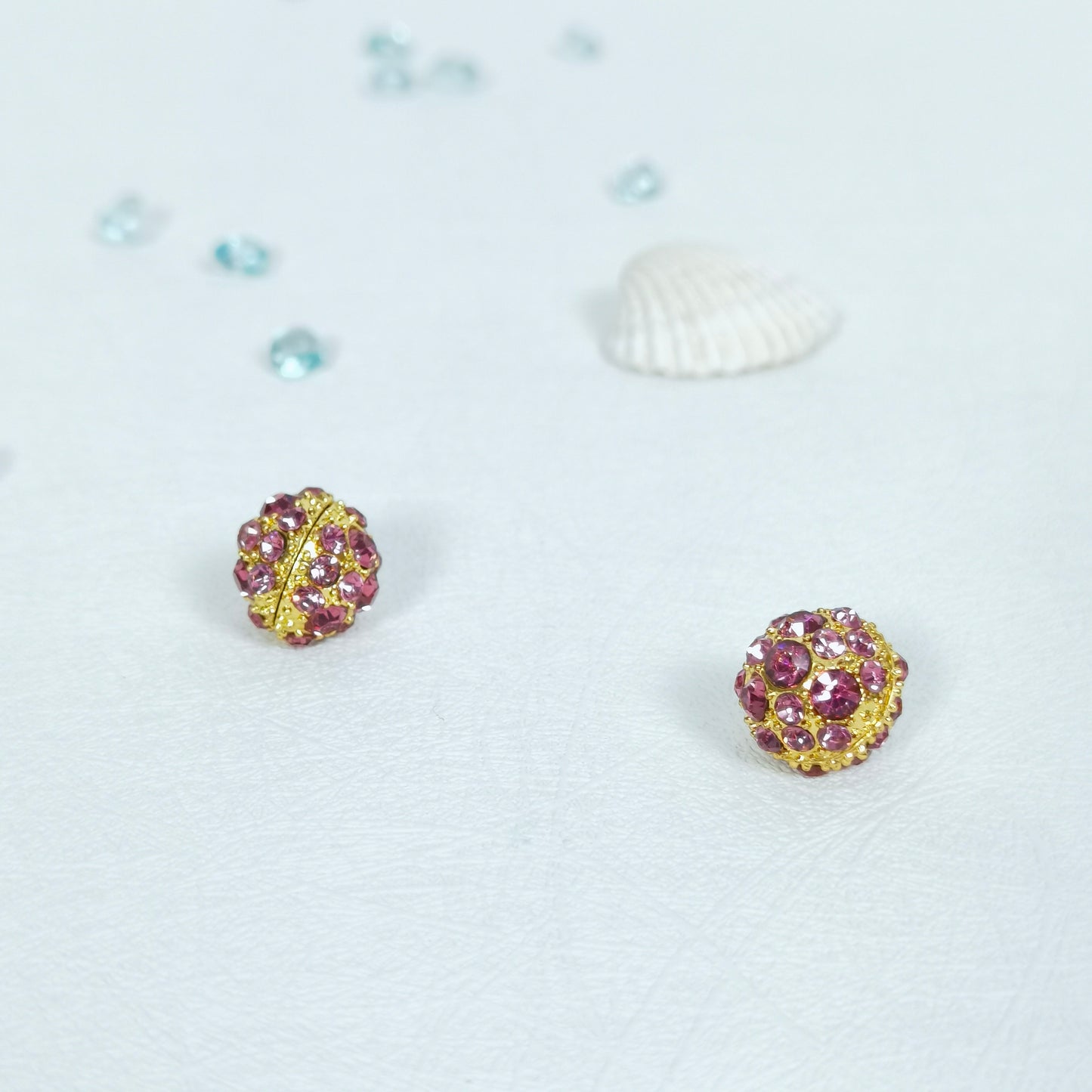 #22# colorful Magnetic Stud Earrings