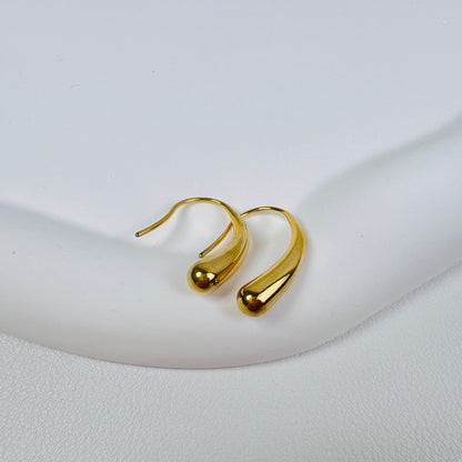 #26# 18k Gold Plated Water Drop Earrings